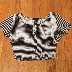 stripped crop top
